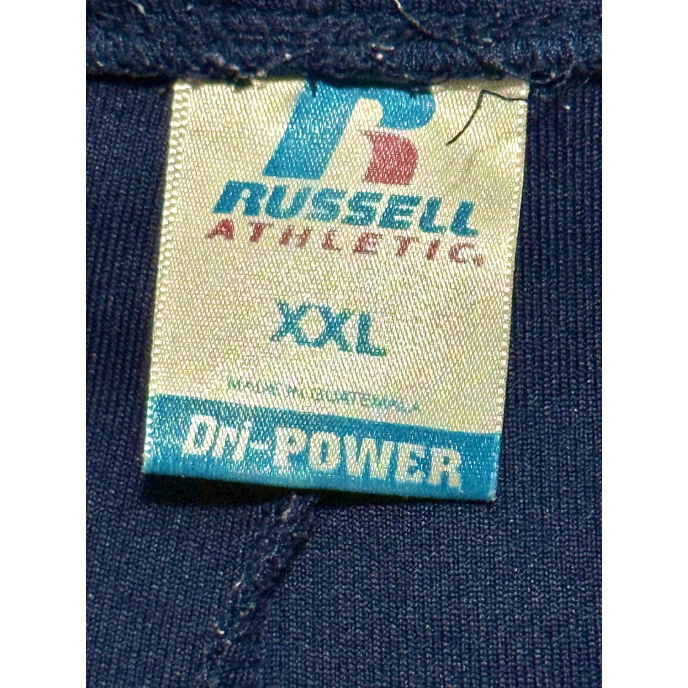Russell Athletic Dri-Power Mens XXL Navy Blue Mesh Athletic Gym Shorts Pockets - Picture 4 of 4